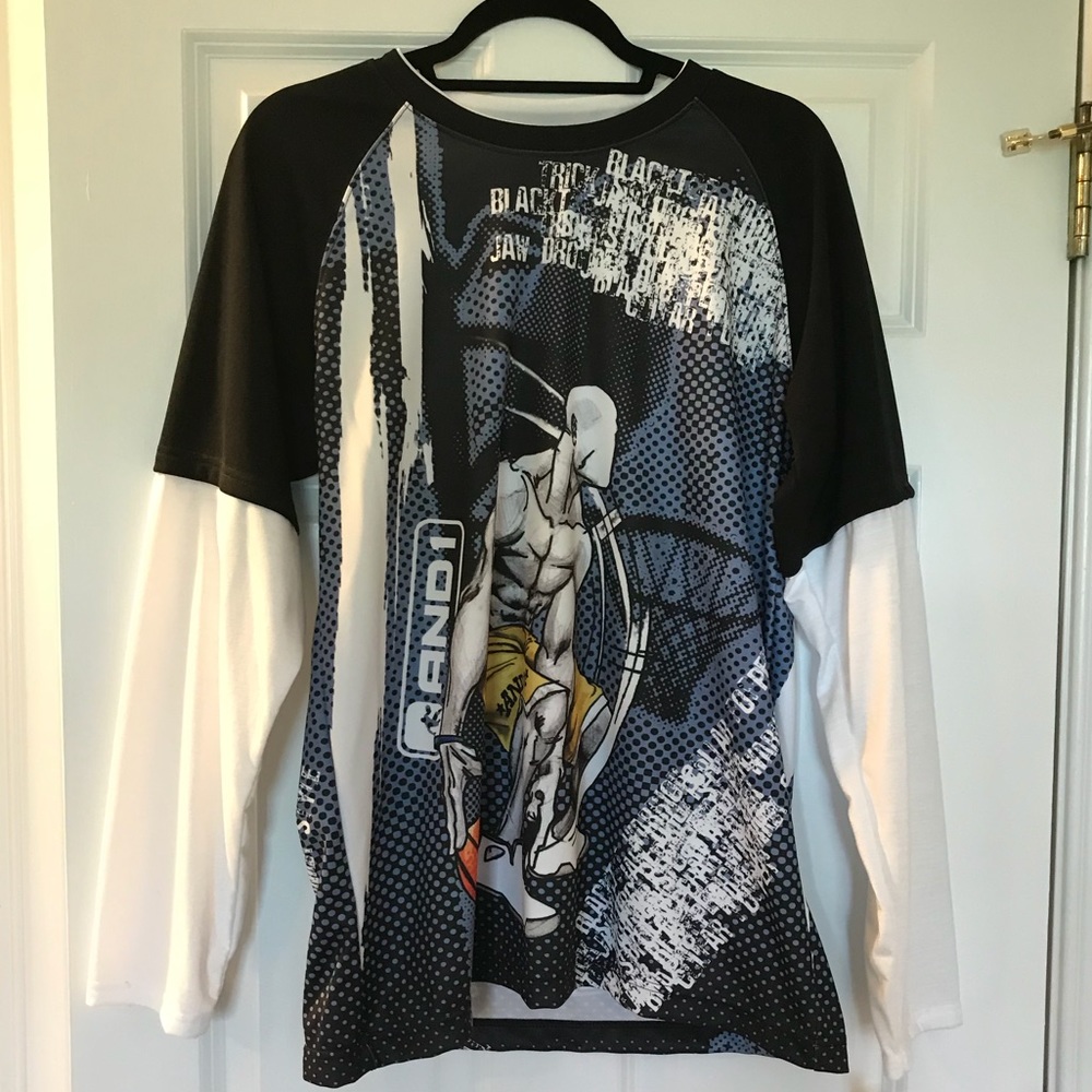 NWT AND1 Boys Long Sleeve Basketball Shirt